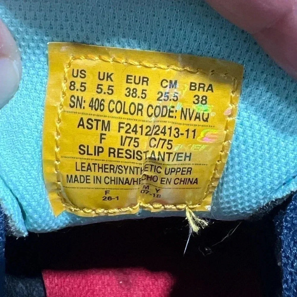 Skechers Flex‎ Sole Work Sneakers Blue 8.5 Alloy Toe - Picture 3 of 9